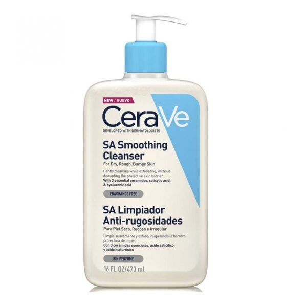 ژل شسستشو سراوی CeraVe مدل SA Smoothing صاف و نرم کننده پوست زبر و خشک