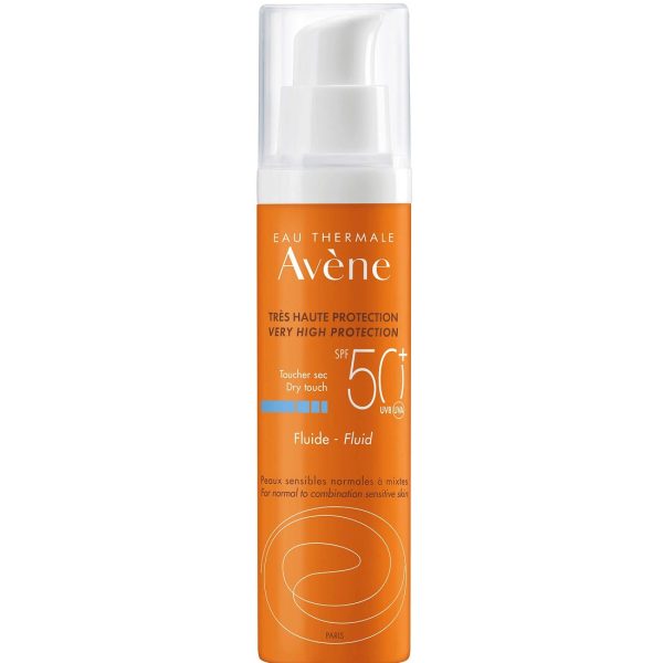 کرم ضد آفتاب فلوئیدی اون Avene SPF50+ مدل Dry Touch حجم 50 میل