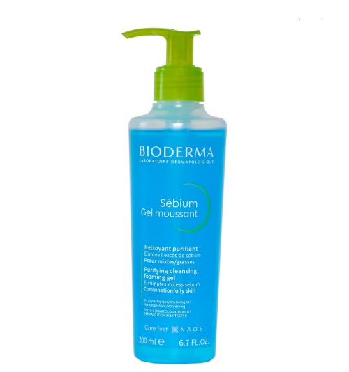 p8uiu ژل شستشو سیبیوم بایودرما (Bioderma Sébium) | شوینده تخصصی پوست چرب و جوشدار - تصویر 1